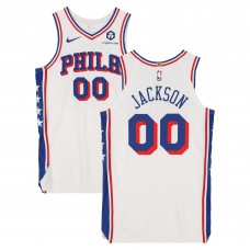 Reggie Jackson Philadelphia 76ers Fanatics Authentic Player-Issued #00 White Nike Jersey from the 2024-25 NBA Season - Size 48+4