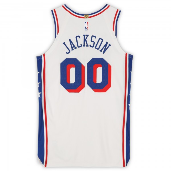 Reggie Jackson Philadelphia 76ers Fanatics Authentic Player-Issued #00 White Nike Jersey from the 2024-25 NBA Season - Size 48+4