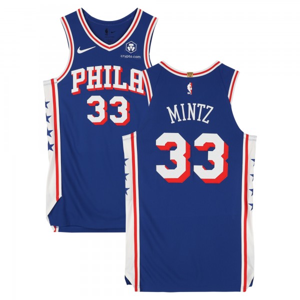 Judah Mintz Philadelphia 76ers Fanatics Authentic Player-Issued #33 Royal Nike Jersey from the 2024-25 NBA Season - Size 46+4
