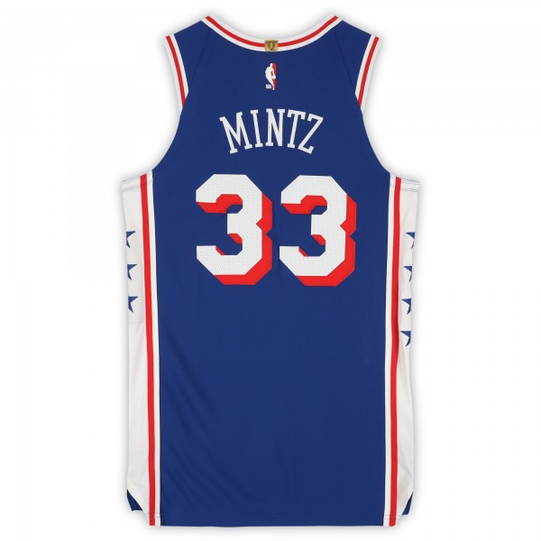 Judah Mintz Philadelphia 76ers Fanatics Authentic Player-Issued #33 Royal Nike Jersey from the 2024-25 NBA Season - Size 46+4