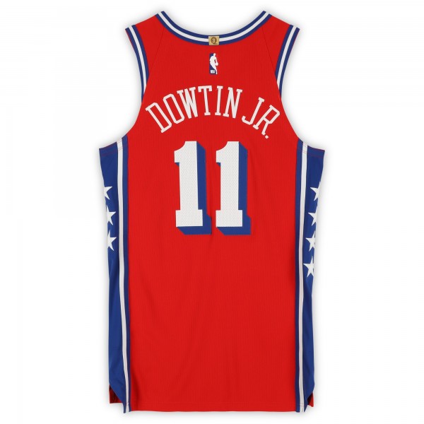 Jeff Dowtin Jr. Philadelphia 76ers Fanatics Authentic Player-Issued #11 Red Jordan Brand Jersey from the 2024-25 NBA Season - Size 44+4