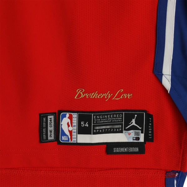 Joel Embiid Philadelphia 76ers Fanatics Authentic Player-Issued #21 Red Jordan Brand Jersey from the 2022-23 NBA Season - Size 54+4