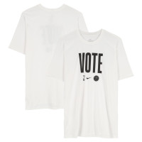 Joel Embiid Philadelphia 76ers Fanatics Authentic Player-Worn White Nike Vote T-Shirt from the 2025-26 NBA Season - Size 2XLT