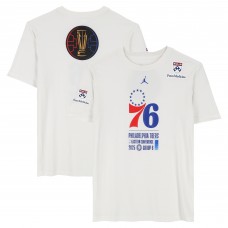 Joel Embiid Philadelphia 76ers Fanatics Authentic Player-Worn White Jordan Brand NBA Cup T-Shirt from the 2025-26 NBA Season - Size 2XLT