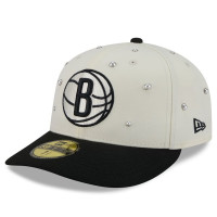 Бейсболка Brooklyn Nets New Era Cream/Black Pearl 59FIFTY