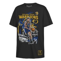 Подростковая Golden State Warriors Stephen Curry Outerstuff Black Chalked Up Player Name & Number T-Shirt