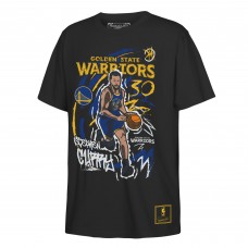 Подростковая Golden State Warriors Stephen Curry Outerstuff Black Chalked Up Player Name & Number T-Shirt