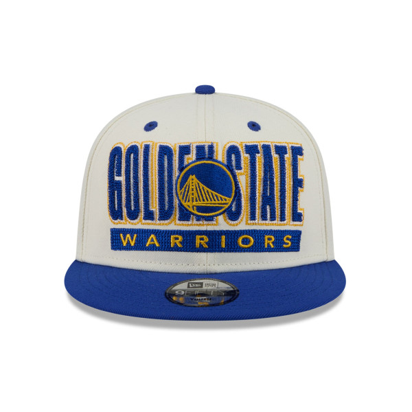 Детская бейсболка Golden State Warriors New Era Cream/Royal Classic 9FIFTY