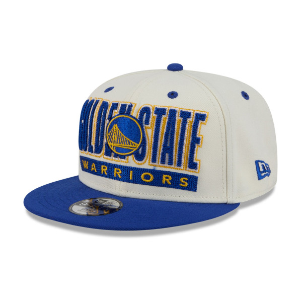 Детская бейсболка Golden State Warriors New Era Cream/Royal Classic 9FIFTY