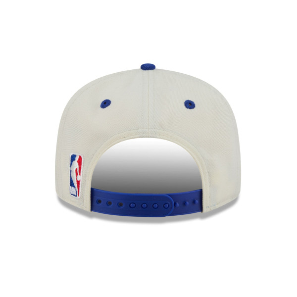 Детская бейсболка Golden State Warriors New Era Cream/Royal Classic 9FIFTY