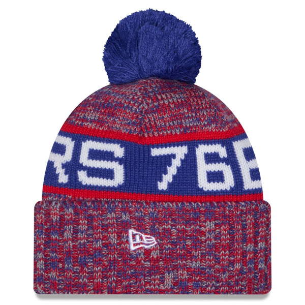 Детская шапка с помпоном Philadelphia 76ers New Era Red Alternate Tri-Color Cuffed