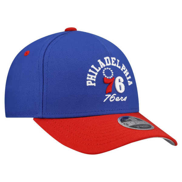 Детская бейсболка Philadelphia 76ers New Era Blue Arch 9FORTY A-Frame M-Crown