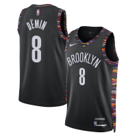Джерси Unisex Brooklyn Nets Egor Dëmin Nike Black 2025/26 Swingman - City Edition