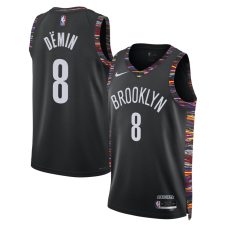 Джерси Unisex Brooklyn Nets Egor Dëmin Nike Black 2025/26 Swingman - City Edition