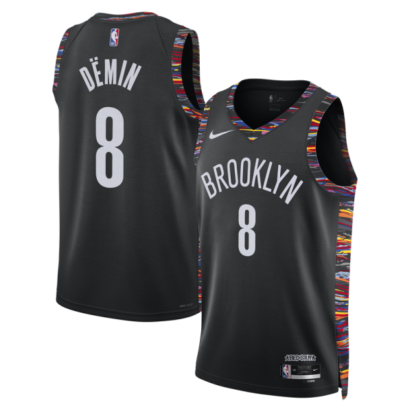Джерси Unisex Brooklyn Nets Egor Dëmin Nike Black 2025/26 Swingman - City Edition
