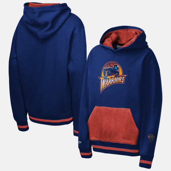 Детская толстовка Golden State Warriors Mitchell & Ness Navy Playmaker Fashion Fleece