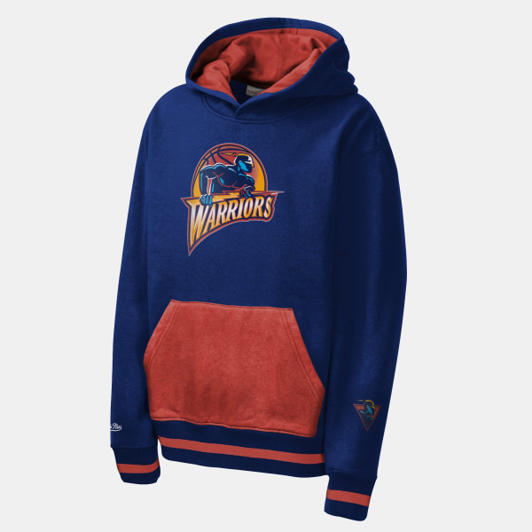 Детская толстовка Golden State Warriors Mitchell & Ness Navy Playmaker Fashion Fleece