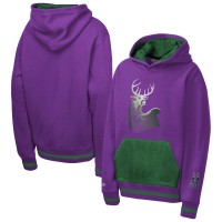 Подростковая Milwaukee Bucks Mitchell & Ness Purple Playmaker Fashion Fleece Hoodie