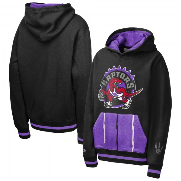 Подростковая Toronto Raptors Mitchell & Ness Black Playmaker Fashion Fleece Hoodie