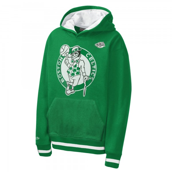 Подростковая Boston Celtics Mitchell & Ness Kelly Green Playmaker Fashion Fleece Hoodie