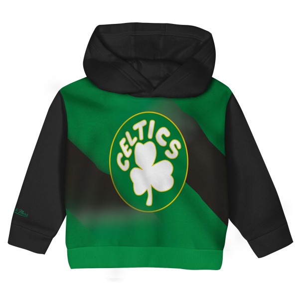 Toddler Boston Celtics Mitchell & Ness Kelly Green/Black Big Face Oversized Pullover Hoodie & Pants Set