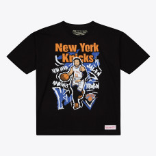 Футболка New York Knicks Jalen Brunson Mitchell & Ness Black Chalked Up