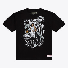 Футболка San Antonio Spurs Victor Wembanyama Mitchell & Ness Black Chalked Up