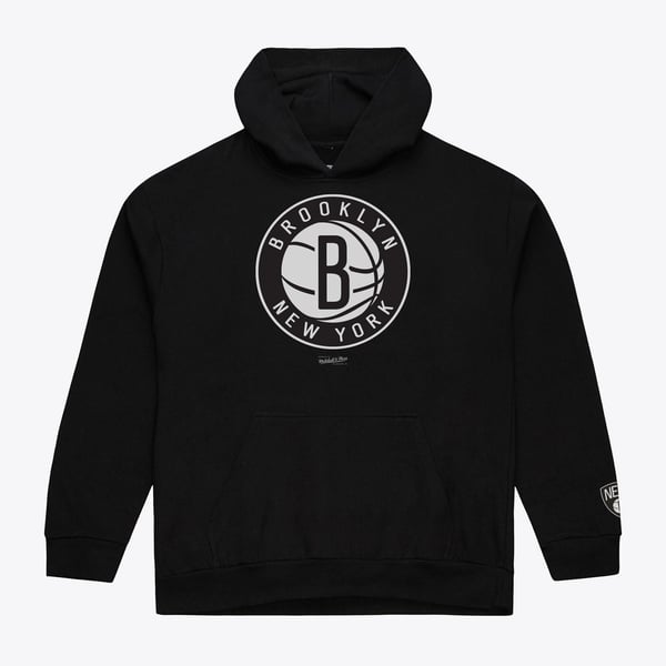 Толстовка Brooklyn Nets Mitchell & Ness Black Basic Fleece