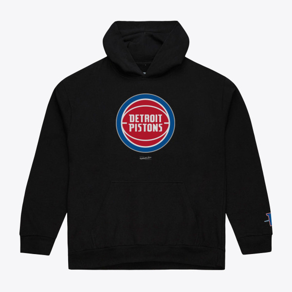 Detroit Pistons Mitchell & Ness Black Basic Fleece Hoodie