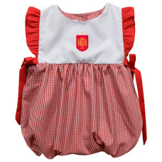 Детская Spain National Team Vive La Fete Girls Gingham Bubble Dress - Red