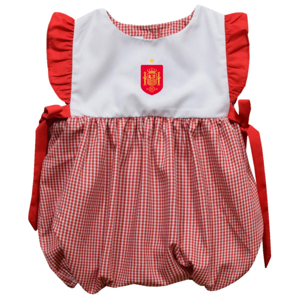 Детская Spain National Team Vive La Fete Girls Gingham Bubble Dress - Red