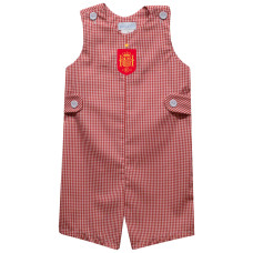 Детская Spain National Team Vive La Fete Gingham Jon Jon Romper - Red