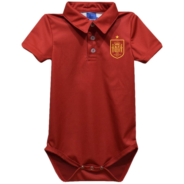 Детская Spain National Team Vive La Fete Solid Polo Bodysuit - Red