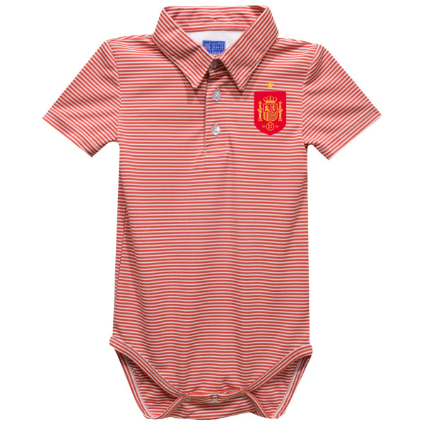 Детская Spain National Team Vive La Fete Polo Pencil Stripe Bodysuit - Red
