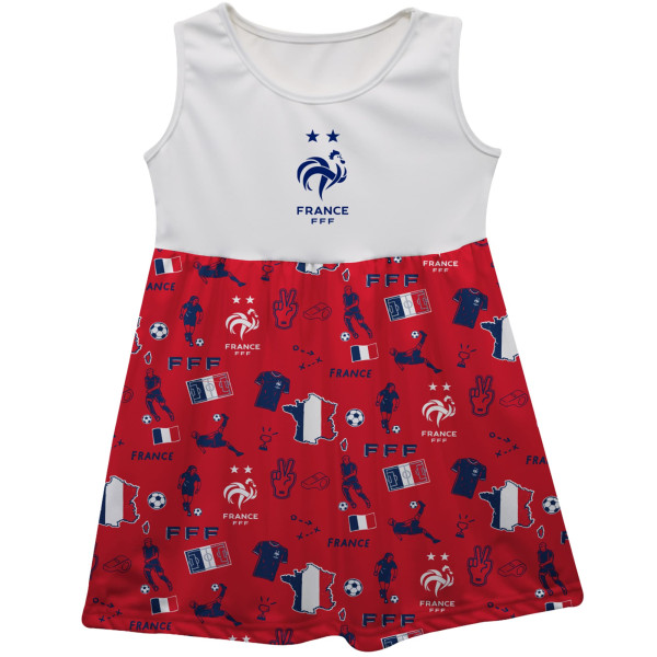Детская France National Team Vive La Fete Girls Impressions Artwork Tank Top Dress - Red