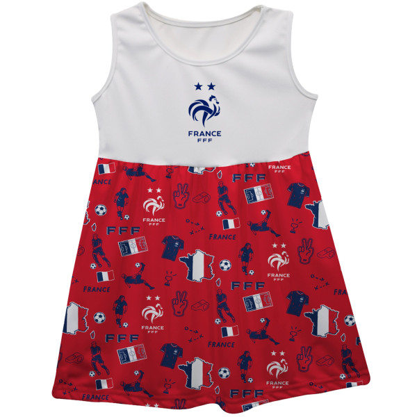 Детская France National Team Vive La Fete Girls Impressions Artwork Tank Top Dress - Red