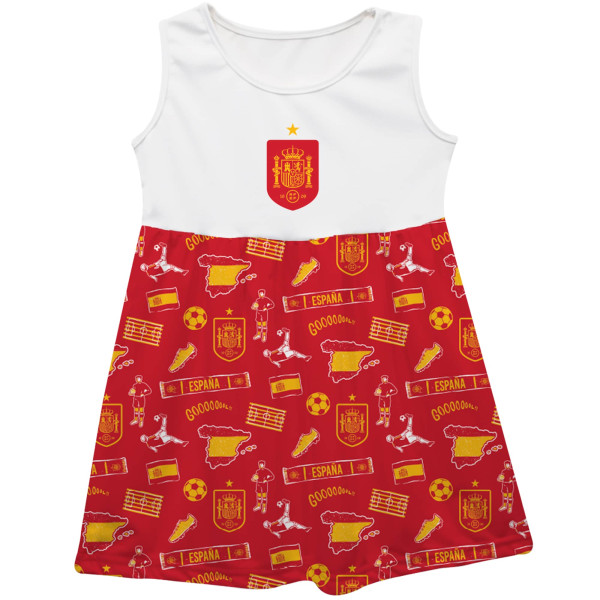 Подростковая Spain National Team Vive La Fete Girls Impressions Artwork Tank Top Dress - Red