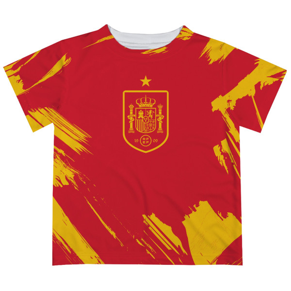 Детская Spain National Team Vive La Fete Paint Brush T-Shirt - Red