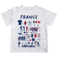 Детская France National Team Vive La Fete Impressions Artwork T-Shirt - White