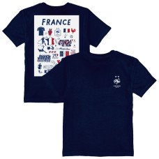 Детская France National Team Vive La Fete Impressions Artwork T-Shirt - Navy