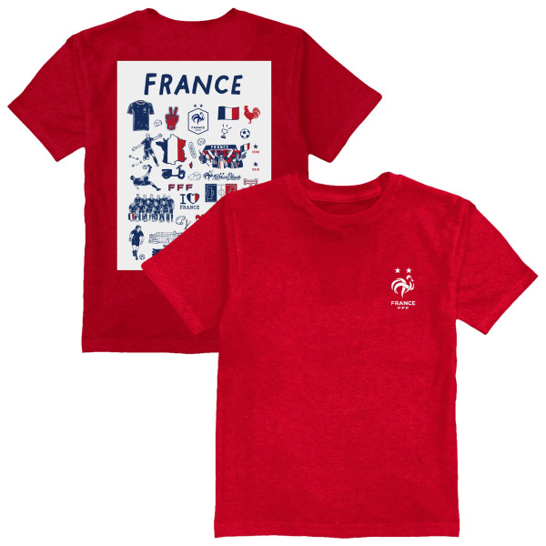 Детская France National Team Vive La Fete Impressions Artwork T-Shirt - Red