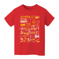 Детская Spain National Team Vive La Fete Impressions Artwork T-Shirt - Red