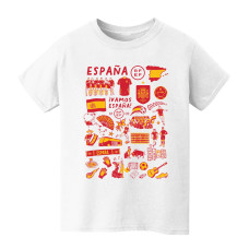Детская Spain National Team Vive La Fete Impressions Artwork T-Shirt - White