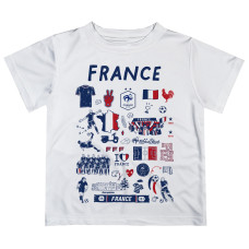 Подростковая France National Team Vive La Fete Impressions Artwork T-Shirt - White