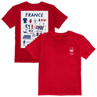 Подростковая France National Team Vive La Fete Impressions Artwork T-Shirt - Red