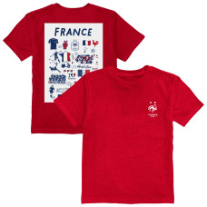 Подростковая France National Team Vive La Fete Impressions Artwork T-Shirt - Red