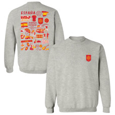 Женская Свитшот Spain National Team Vive La Fete Impressions Artwork - Gray