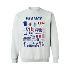 Женская Свитшот France National Team Vive La Fete Impressions Artwork - White