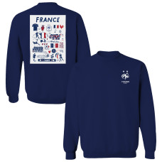 Женская Свитшот France National Team Vive La Fete Impressions Artwork - Navy