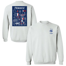 Женская Свитшот France National Team Vive La Fete Impressions Artwork - Gray